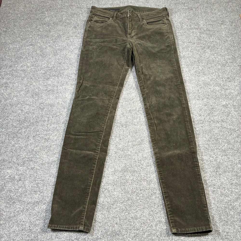 KUT from‎ the Kloth Diana Skinny Corduroy Pants Womens 4 Olive Green Stretch